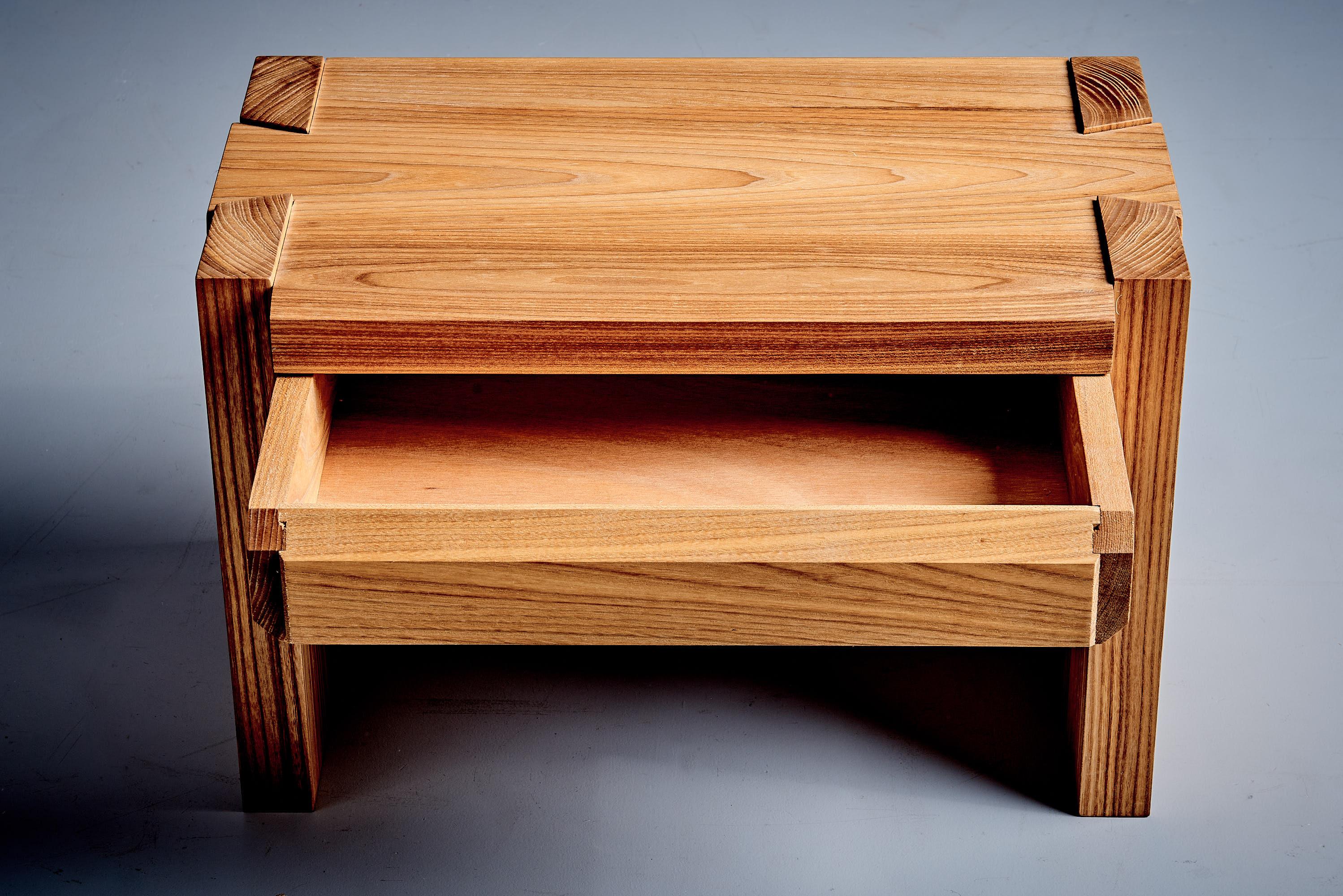 Paire de tables de chevet Pierre Chapo T38 en Wood Wood par Chapo Creation en vente 2