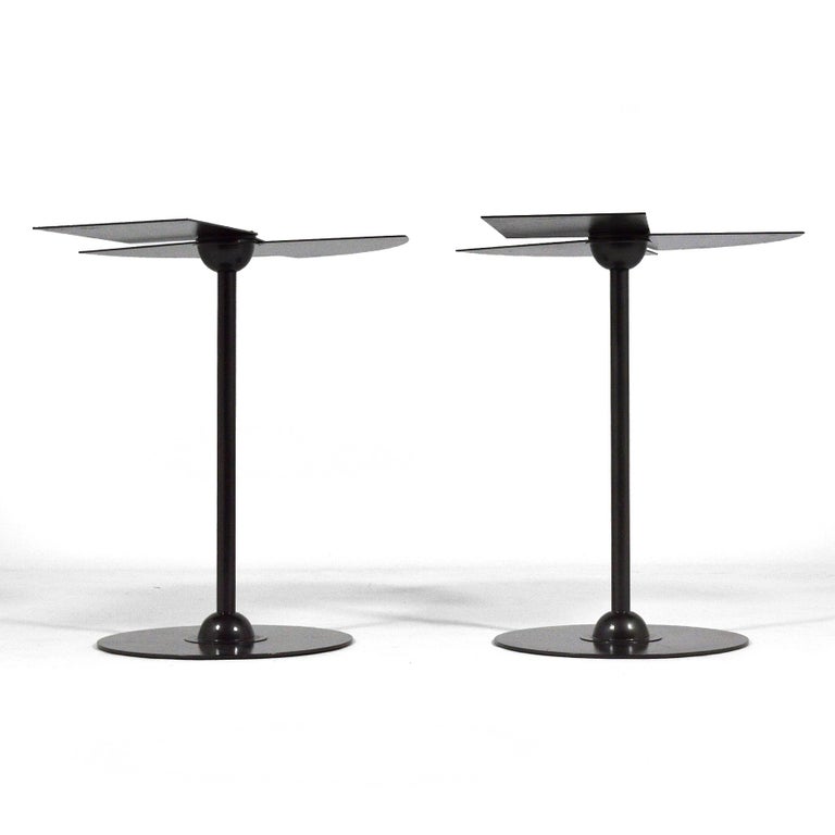 Mid-Century Modern Pair of Pierre Chareau Éventail Side Tables