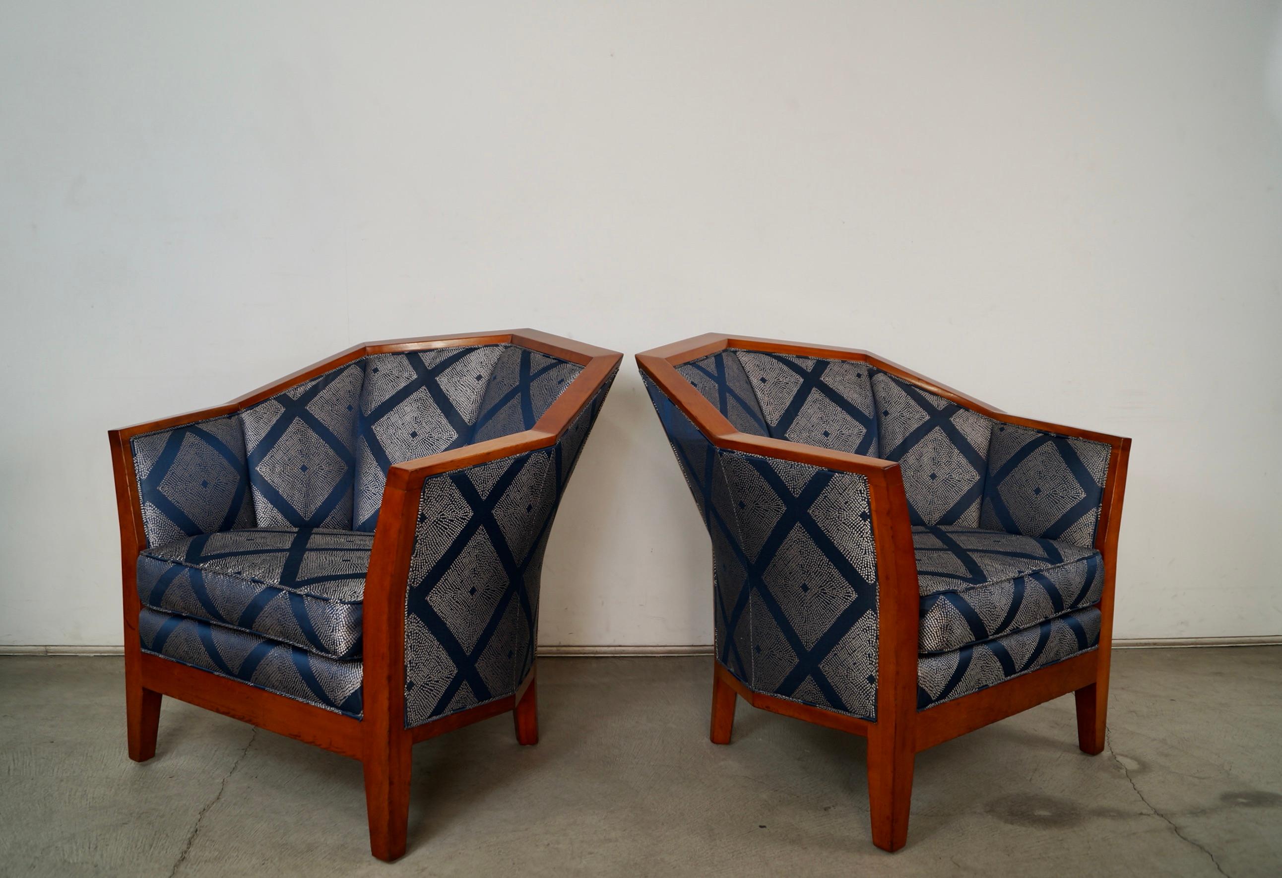 Americano Coppia di sedie da salotto in stile Art Deco di Pierre Chareau in vendita