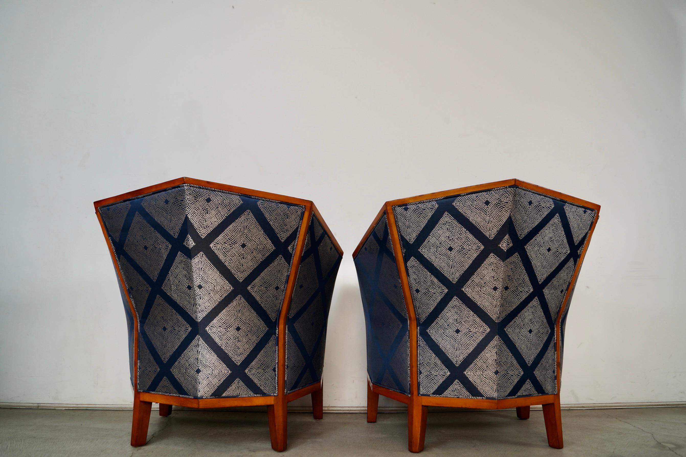 Coppia di sedie da salotto in stile Art Deco di Pierre Chareau in vendita 1