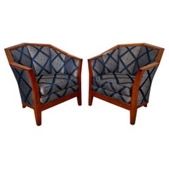Coppia di sedie da salotto in stile Art Deco di Pierre Chareau