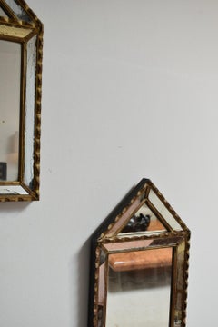 Paire de miroirs à pied Pierre Dariel dit Dolt, années 1940