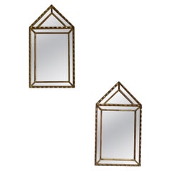 Pair of Pierre Dariel dit Dolt pedestal mirror, 1940s
