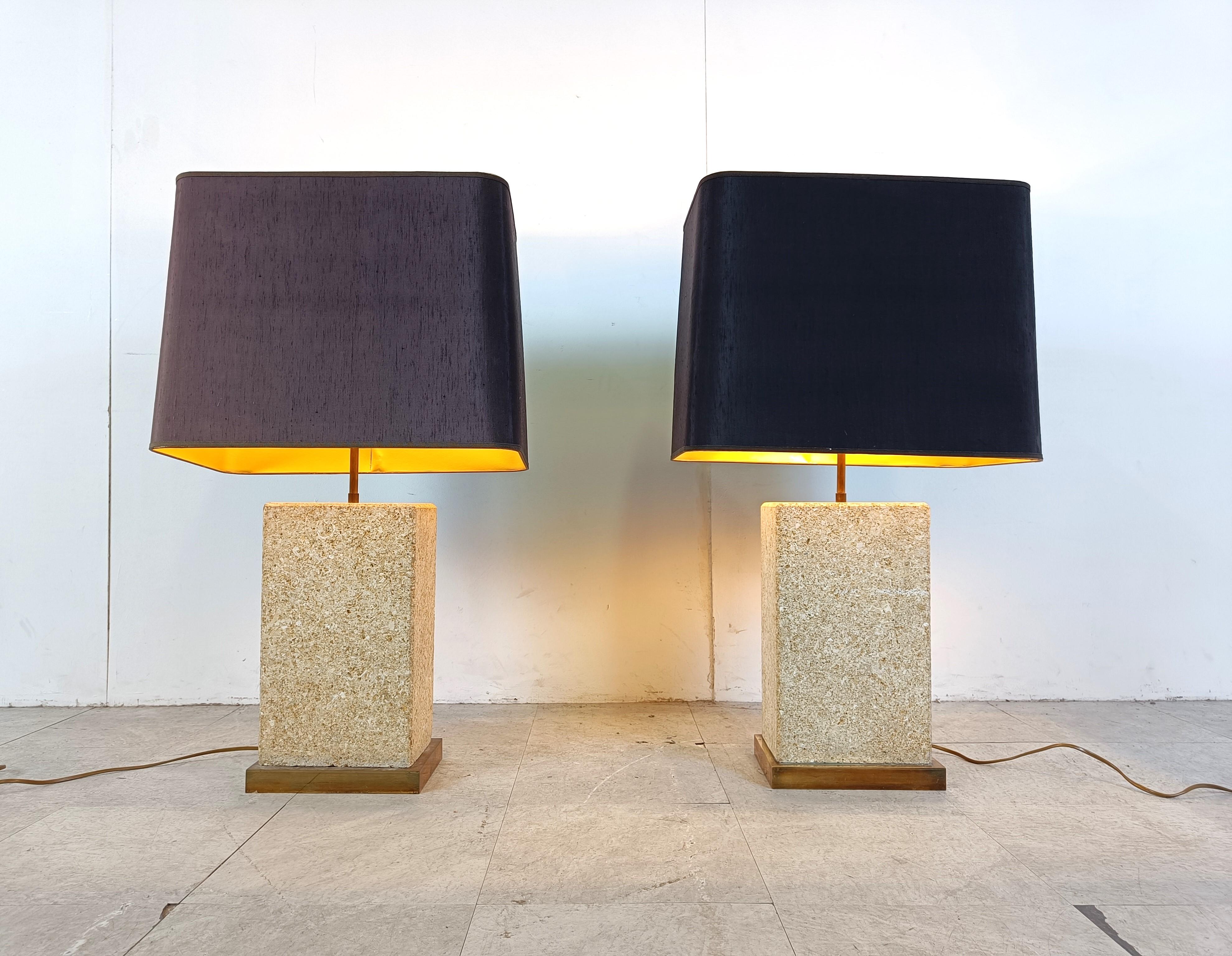 Pair of pierre de France table lamps, 1970s 3