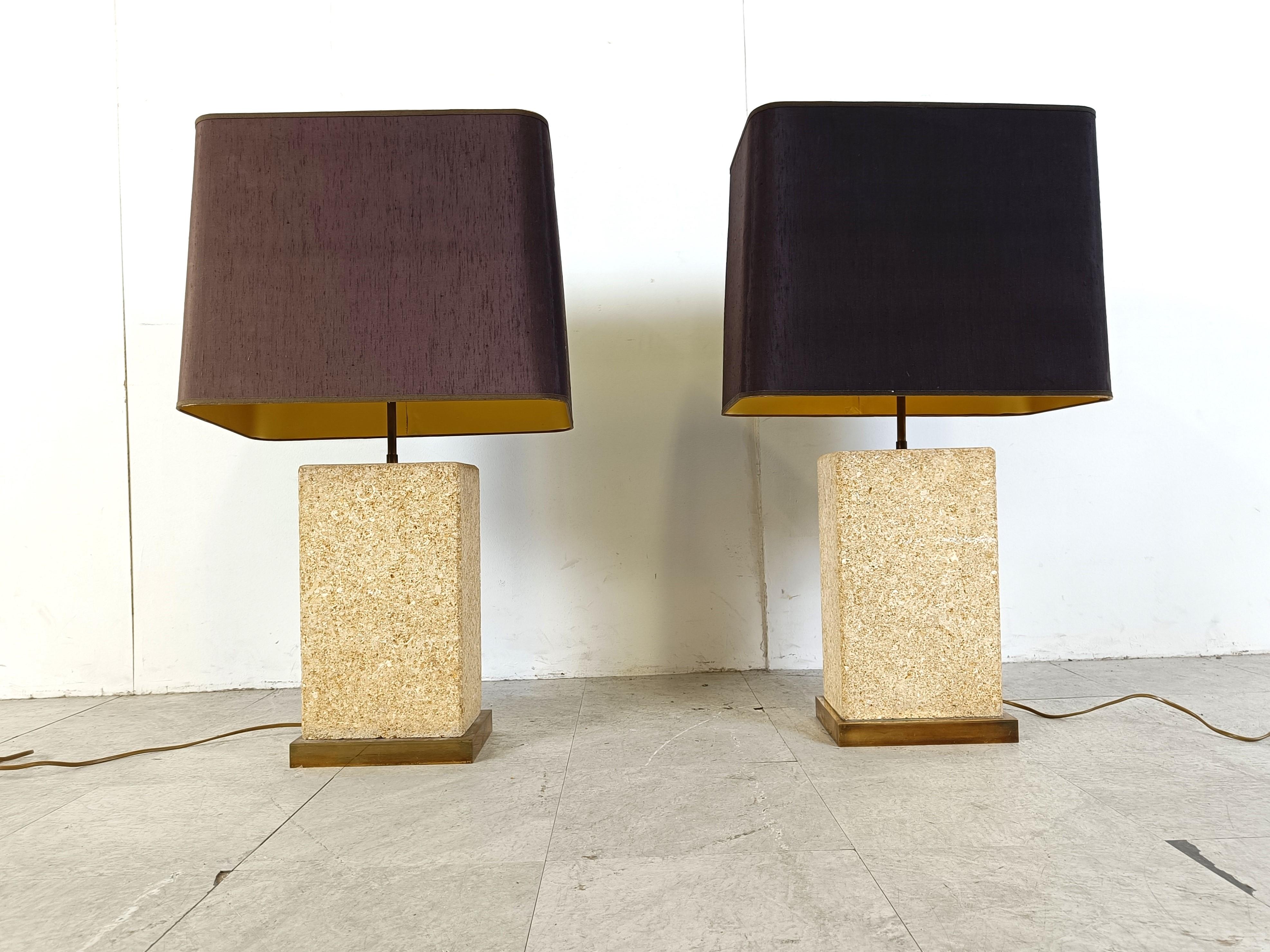 Pair of pierre de France table lamps, 1970s 6