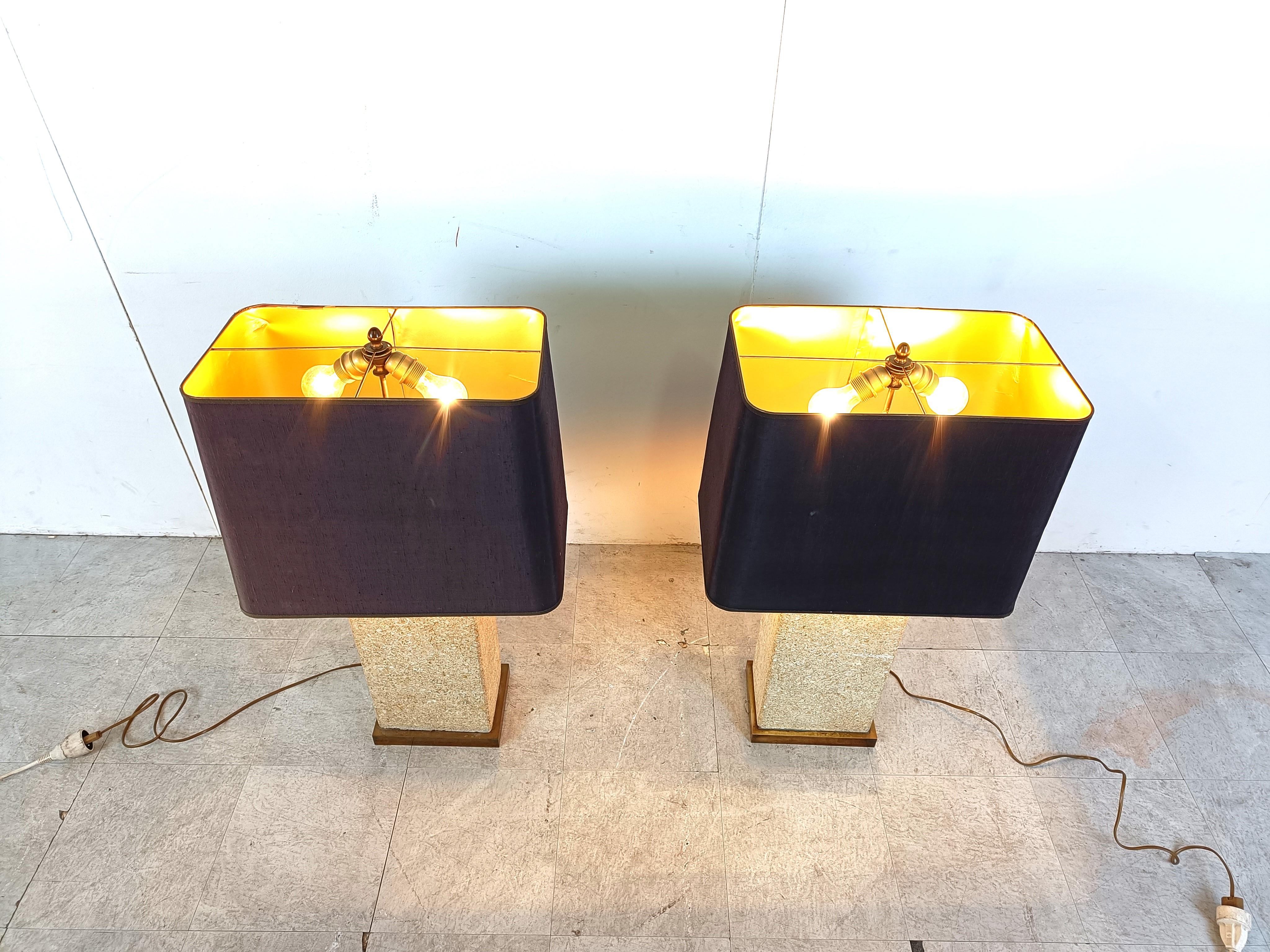 Pair of pierre de France table lamps, 1970s 2