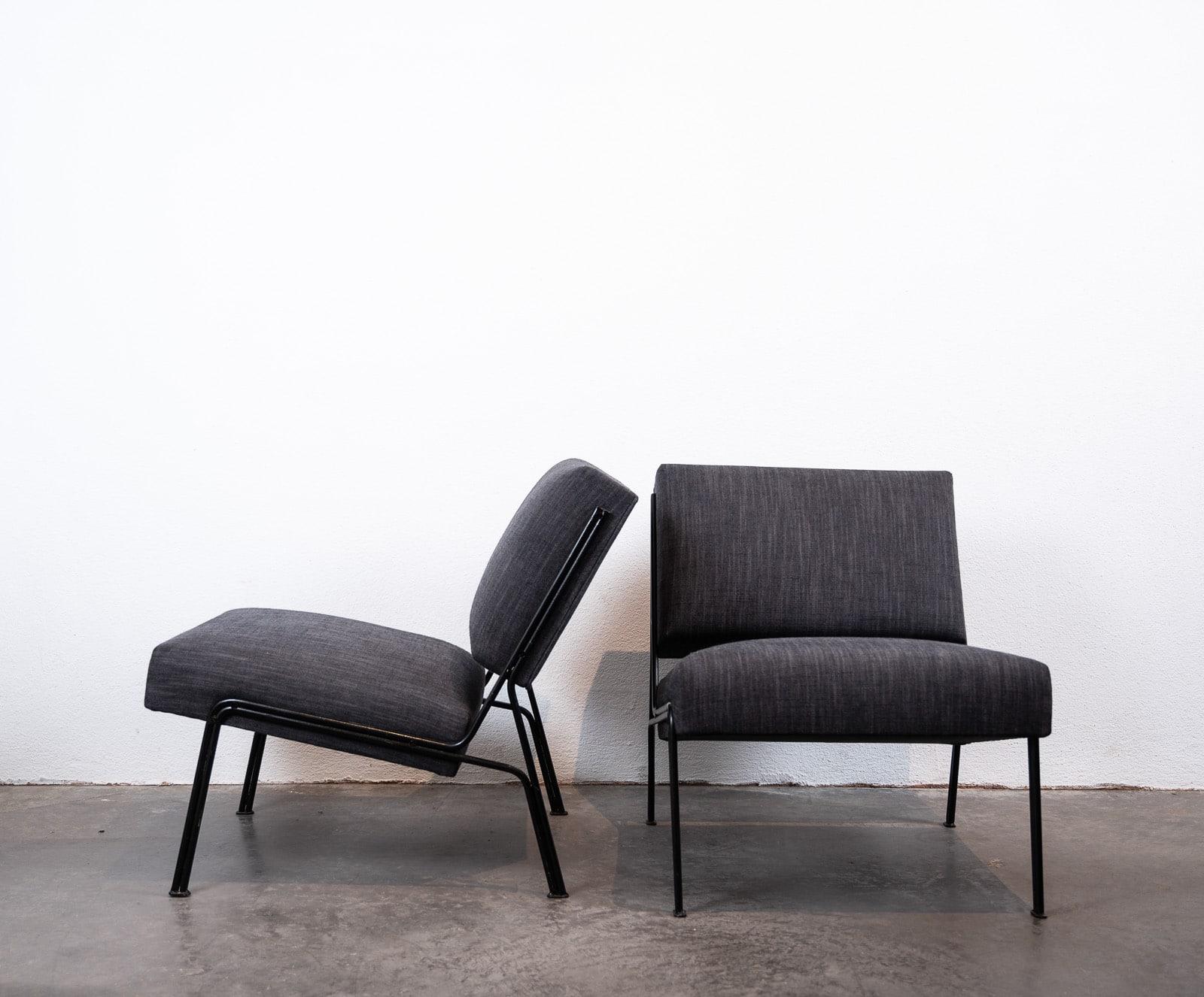 Pair of G2 chairs designed by Pierre Guariche, Joseph-André Motte and Michel Mortier for ARP (Atelier de Recherches Plastiques) Airborne edition – 1953

priced for the pair.