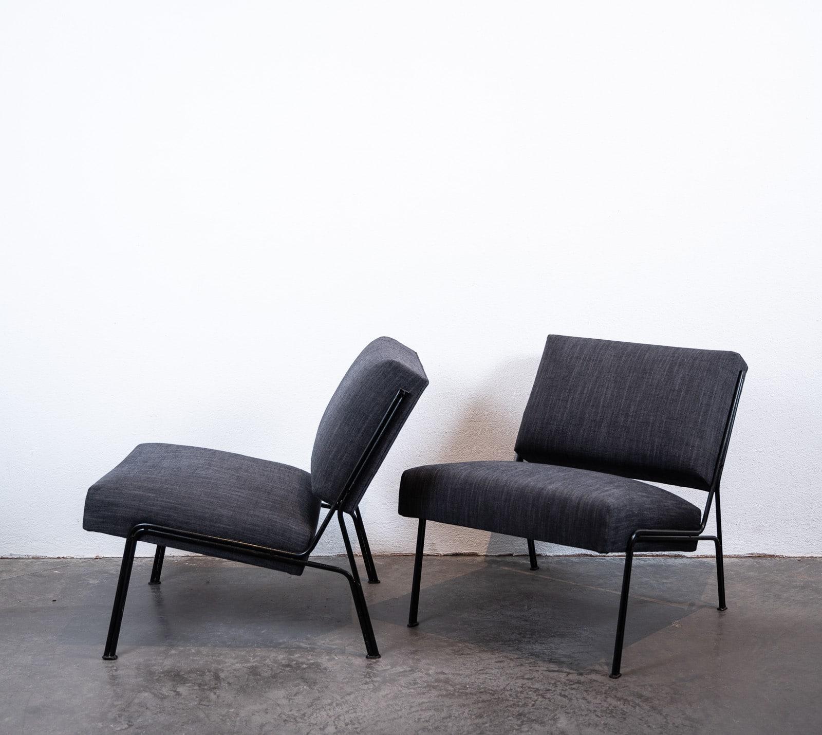 French Pair of Pierre Guariche G2 Chairs by Arp