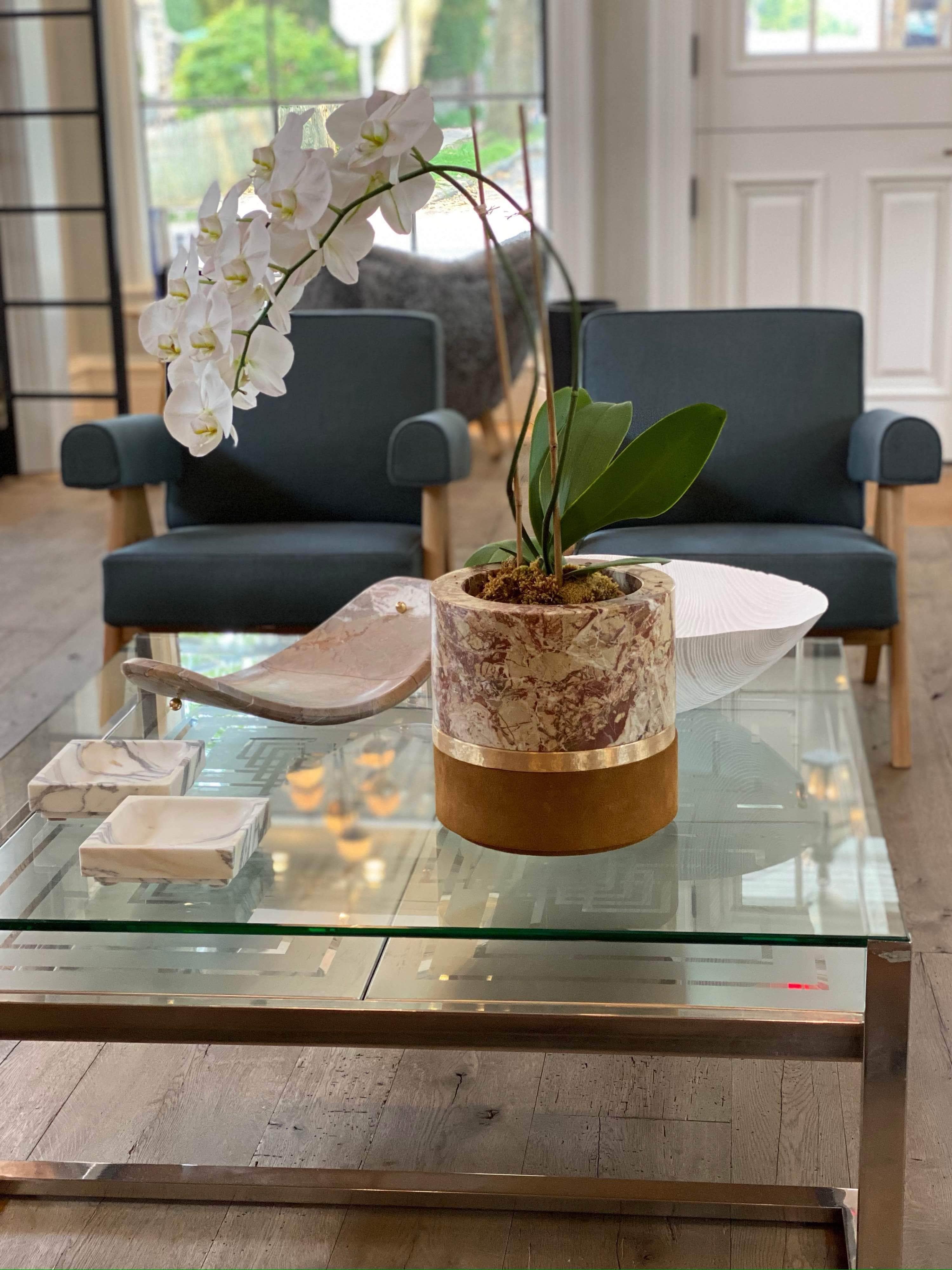 Questa coppia di poltrone Pierre Jeanneret 1960 Capitol Complex donerà un'eleganza senza tempo a qualsiasi ambiente. Realizzate in quercia e tessuto jeans, queste sedie presentano un design classico che offre un comfort e una durata superiori. Le