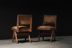 Pierre Jeanneret Chair in Cowhide