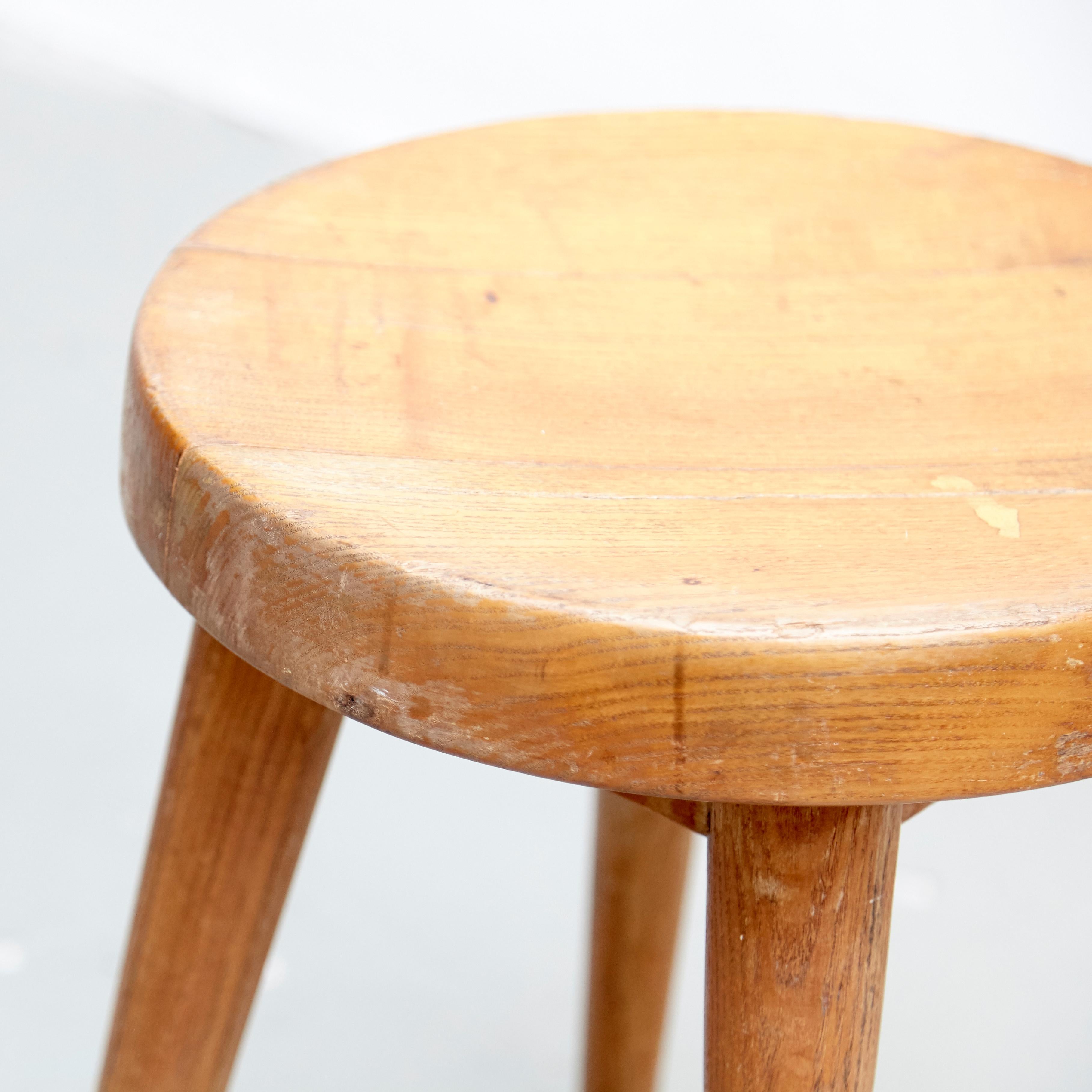 Mid-20th Century Pair of Pierre Jeanneret & Charlotte Perriand Stool