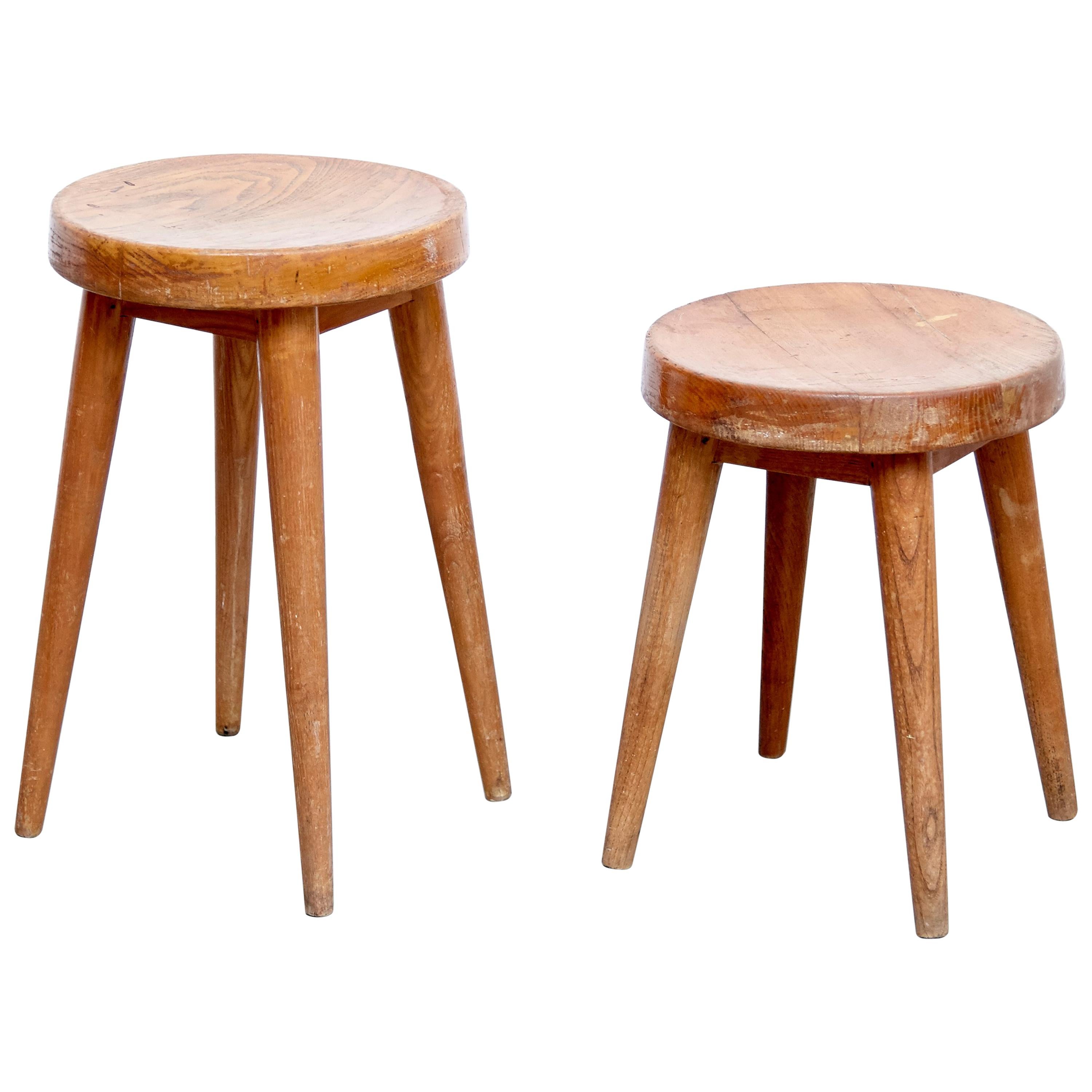 Pair of Pierre Jeanneret & Charlotte Perriand Stool