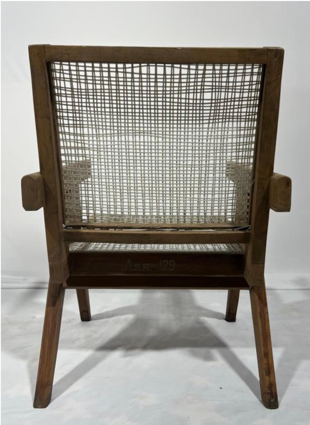 Coppia di poltrone Pierre Jeanneret, 1950 Chandigarh in vendita 11
