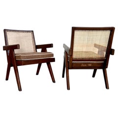 Pair of Pierre Jeanneret Easy Chairs, 1950s Chandigarh