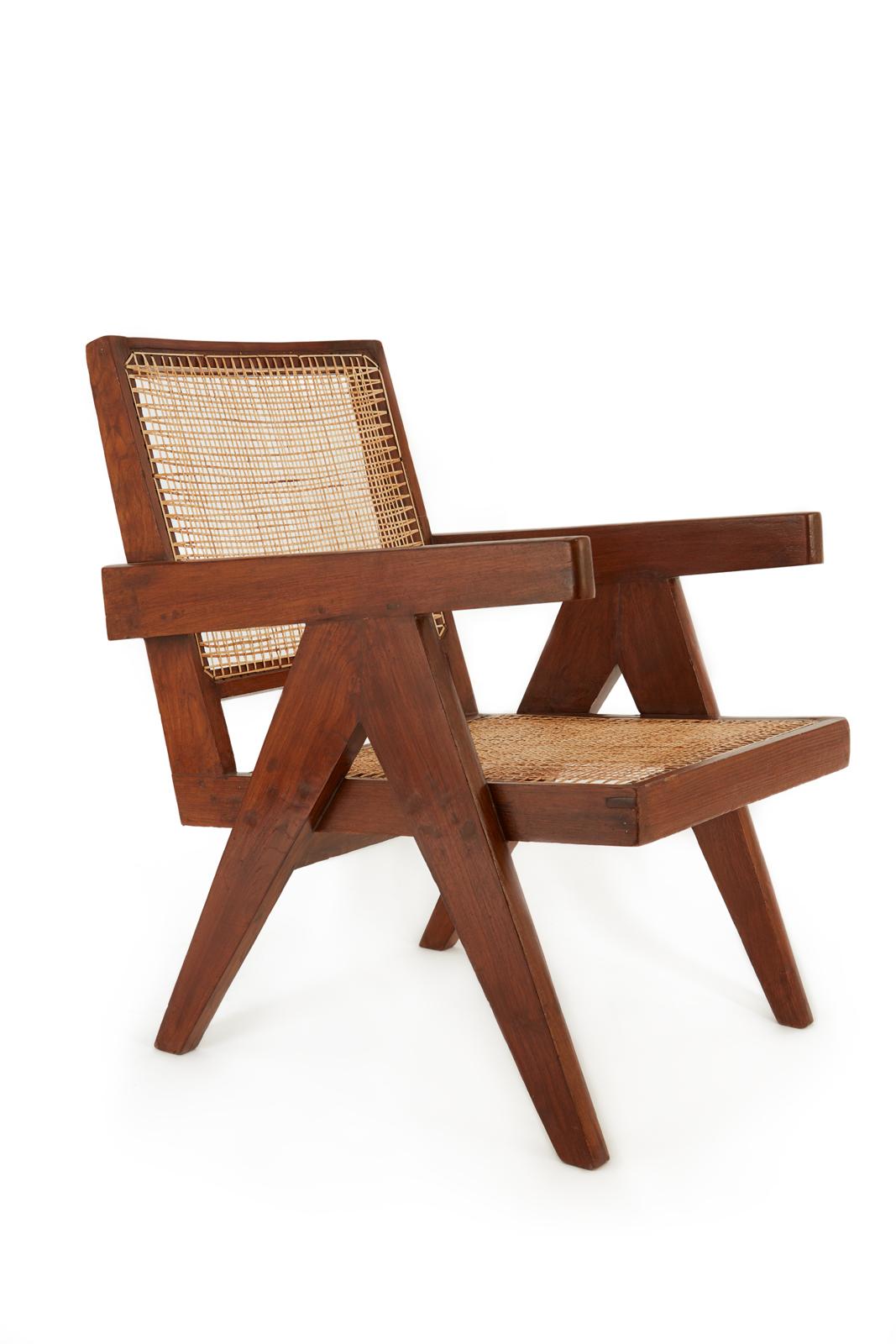 Mid-Century Modern Pair of Pierre Jeanneret Easy Chairs