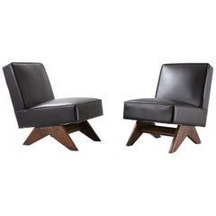 Used Pair Of Pierre Jeanneret ‘Fireside’ Chairs, model No. PJ-SI-36-A