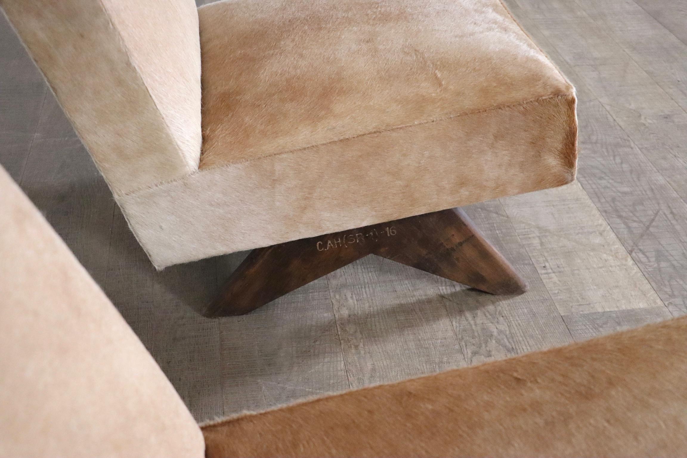 Paire de chaises 'Fireside' de Pierre Jeanneret, modèle No. PJ-SI-36-A en vente 6