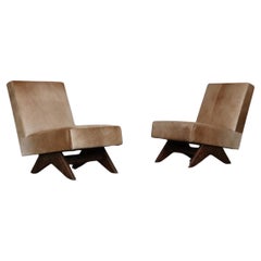 Pareja de sillas "Fireside" Pierre Jeanneret, Model No. PJ-SI-36-A