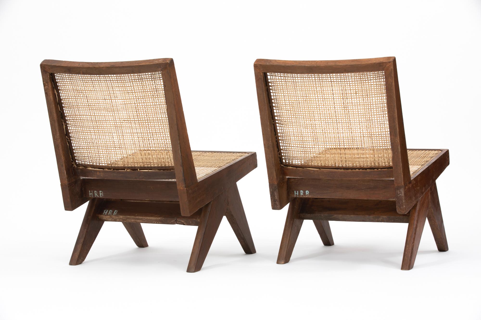 Pair of Pierre Jeanneret Lounge Chairs 4
