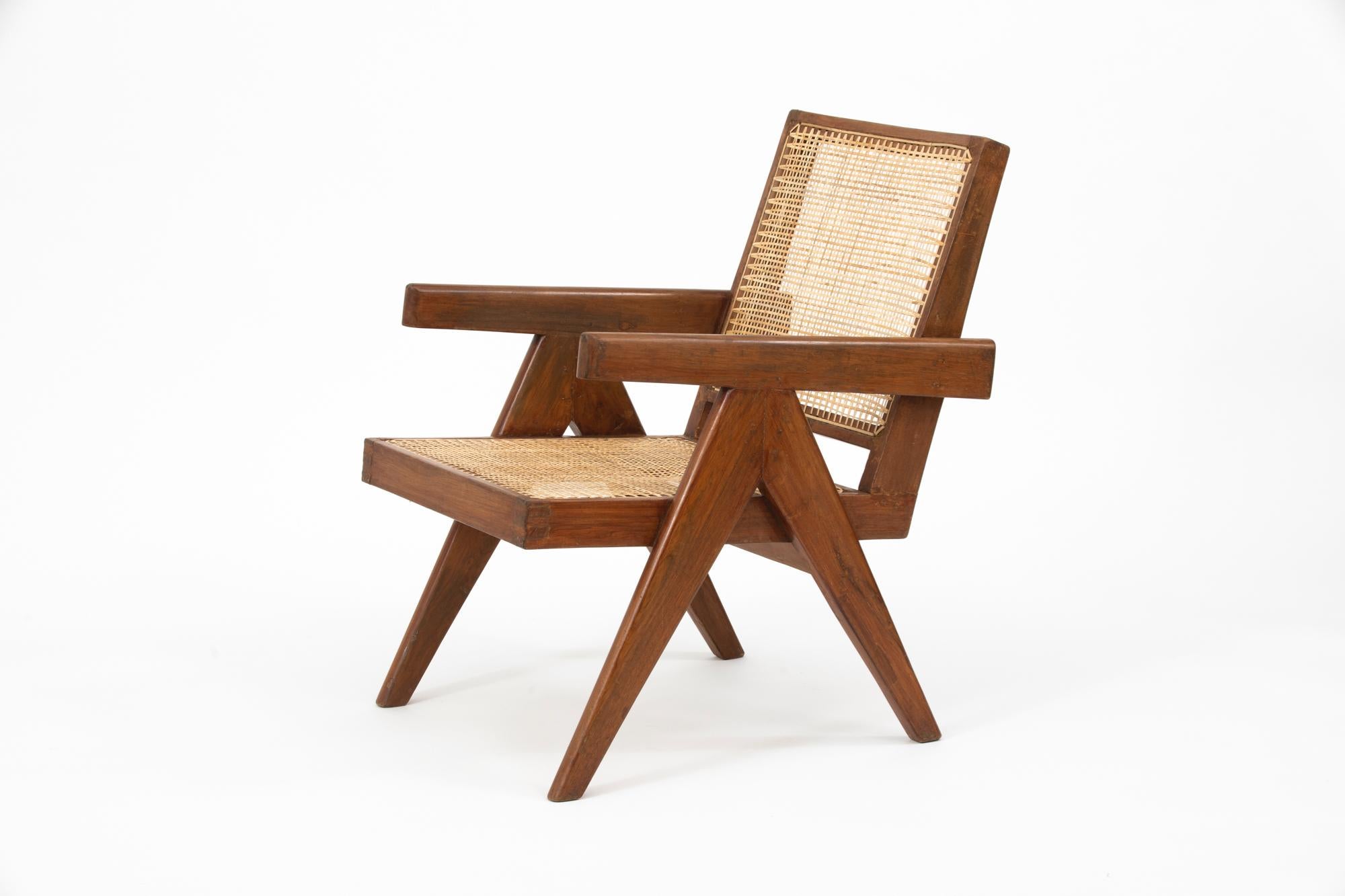 Pair of Pierre Jeanneret Lounge Chairs In Excellent Condition In Brooklyn, NY