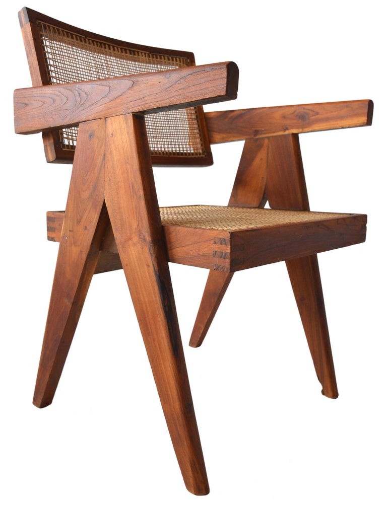 Set of 8 Pierre Jeanneret Dining Chairs For Sale at 1stdibs