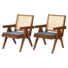 Pair of Pierre Jeanneret Lounge Chairs