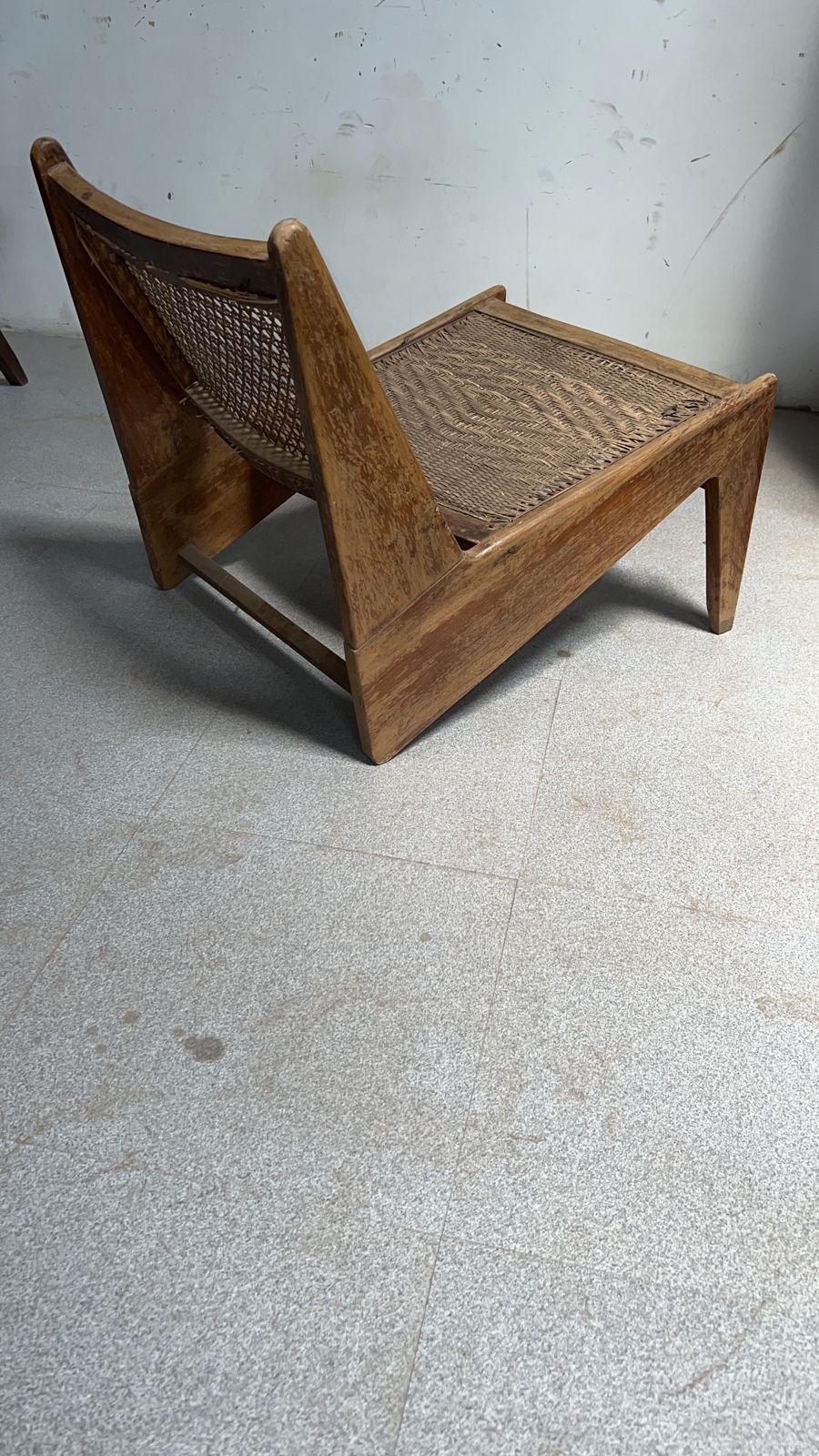 Pair of Pierre Jeanneret Model PJ010704 Kangourou Chairs Chandigarh 1970 5
