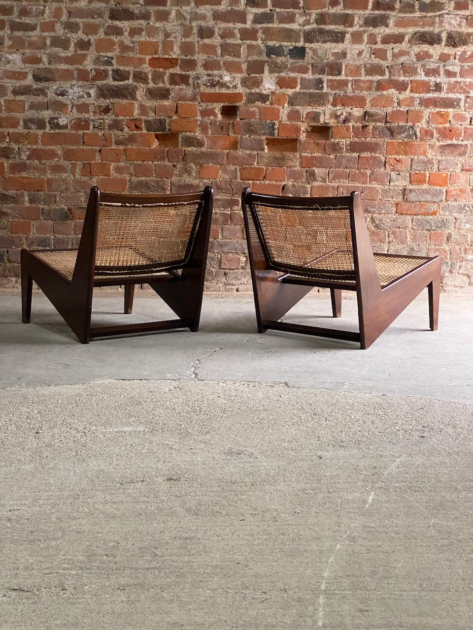Pair of Pierre Jeanneret Model PJ010704 Kangourou Chairs Chandigarh 1970 In Good Condition In Longdon, Tewkesbury