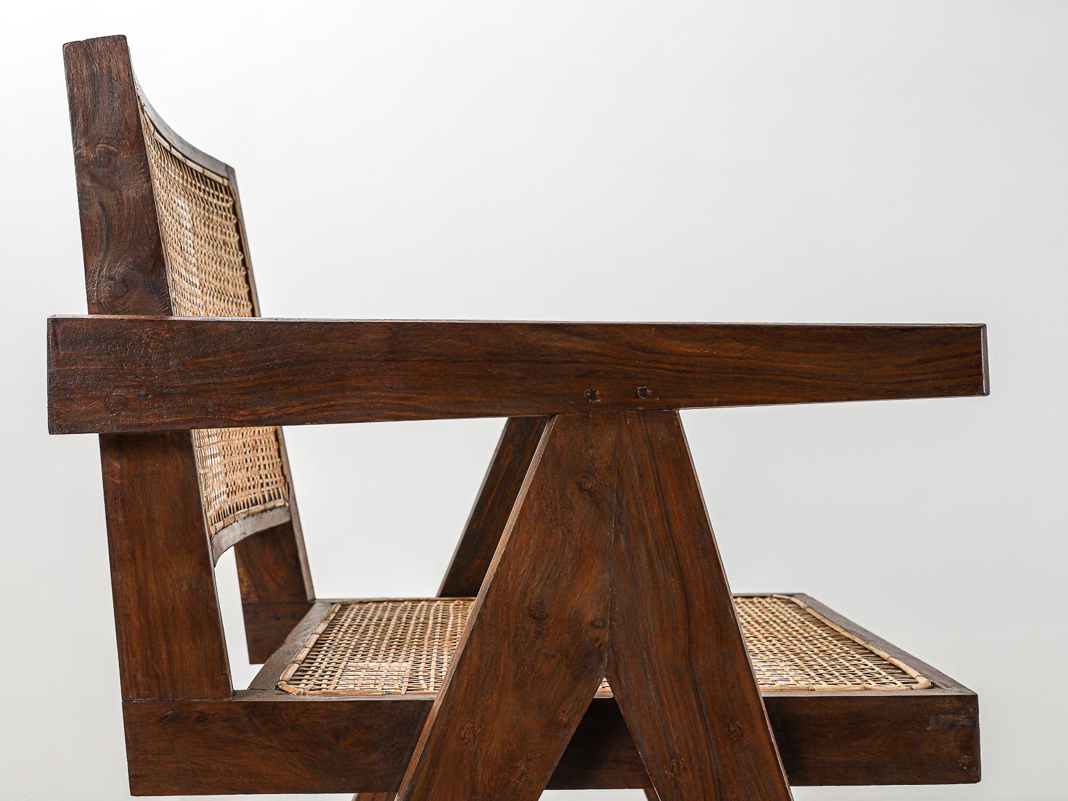 Pair of Pierre Jeanneret Office Chair, Variant, circa 1953-1954 7