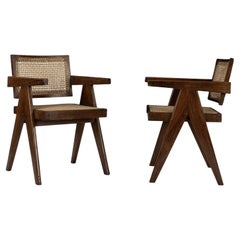 Pair of Pierre Jeanneret PJ-SI-28-A "Office" Armchairs