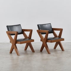 Paar Pierre Jeanneret 'Showroom' Sessel - Frankreich, 1960