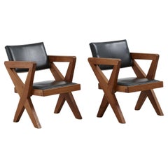 pair of Pierre Jeanneret 'Showroom' armchairs - France, 1960