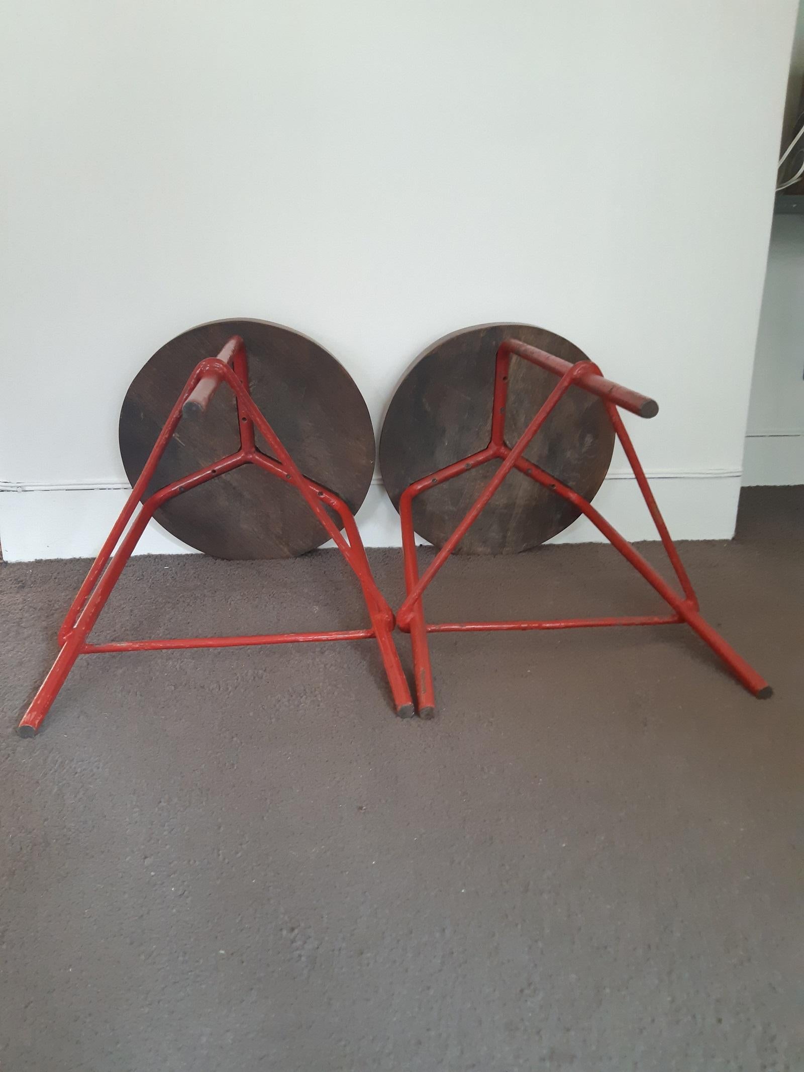 Pair of Pierre Jeanneret Stools, 1960s, Chandigarh 3