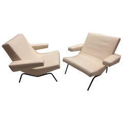Paire de fauteuils Pierre Paulin CM 195 pour Thonet France Circa 1958