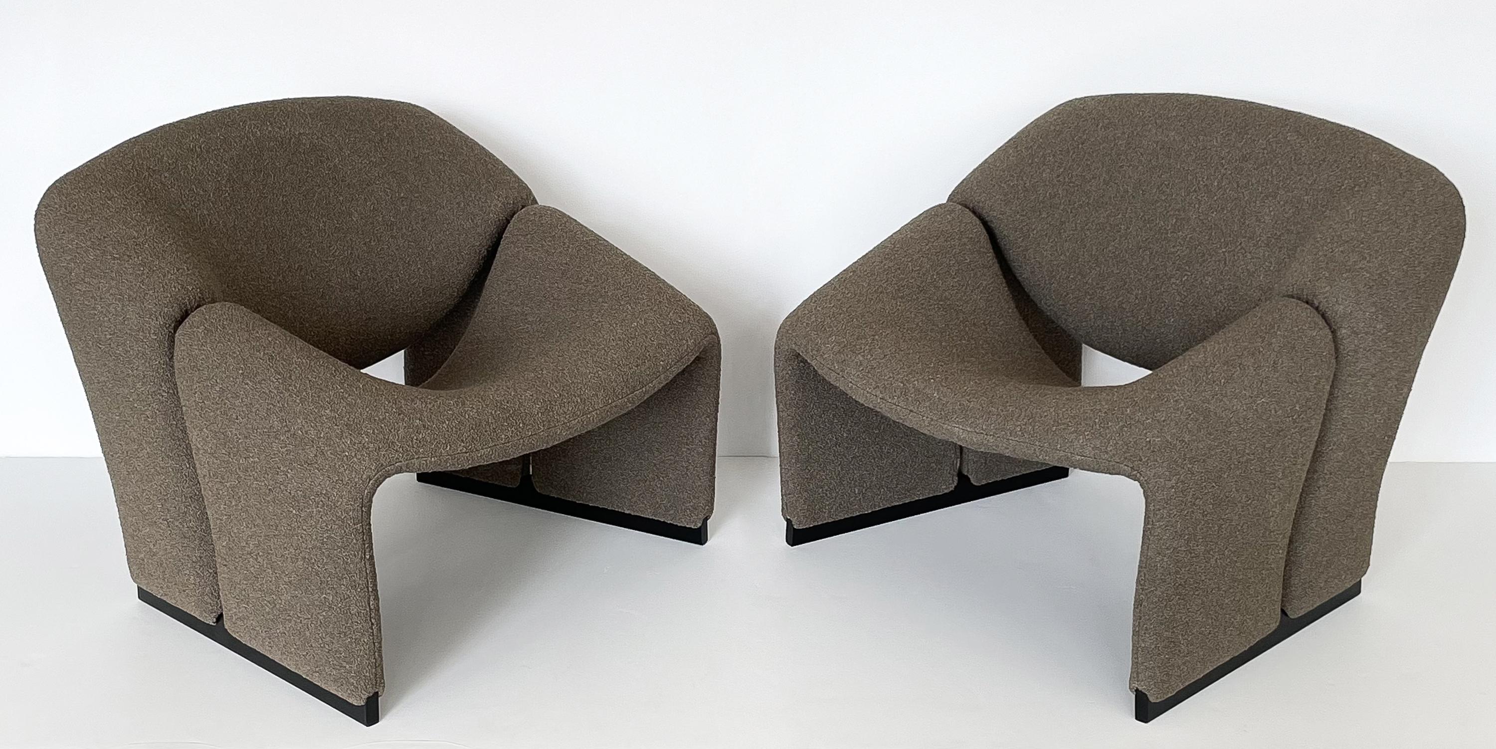 Mid-Century Modern Pair of Pierre Paulin F580 1st Edition Groovy Lounge Chairs for Artifort