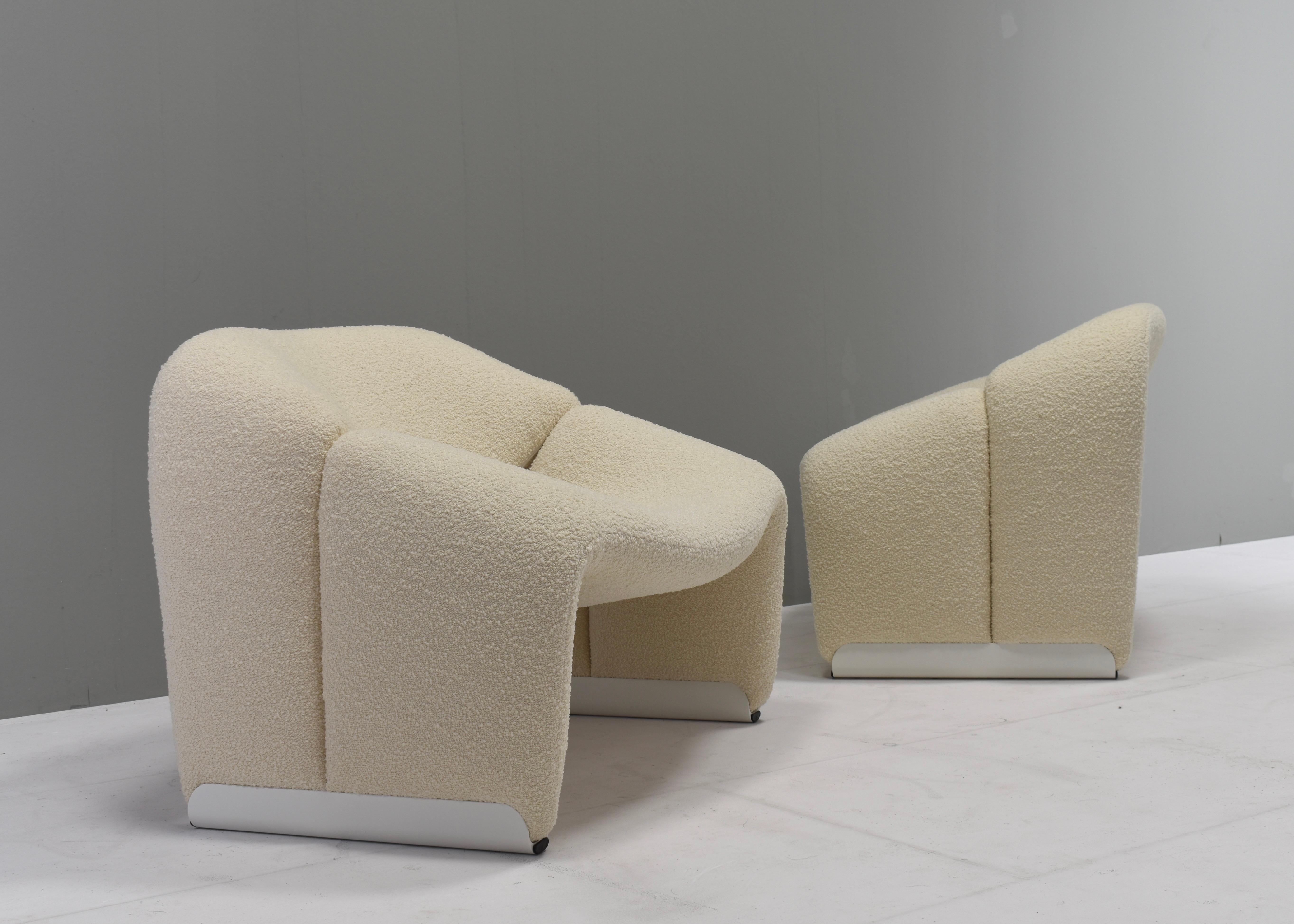 Pair of Pierre Paulin F598 Groovy Armchairs for Artifort in New Upholstery, 1972 In Good Condition In Pijnacker, Zuid-Holland