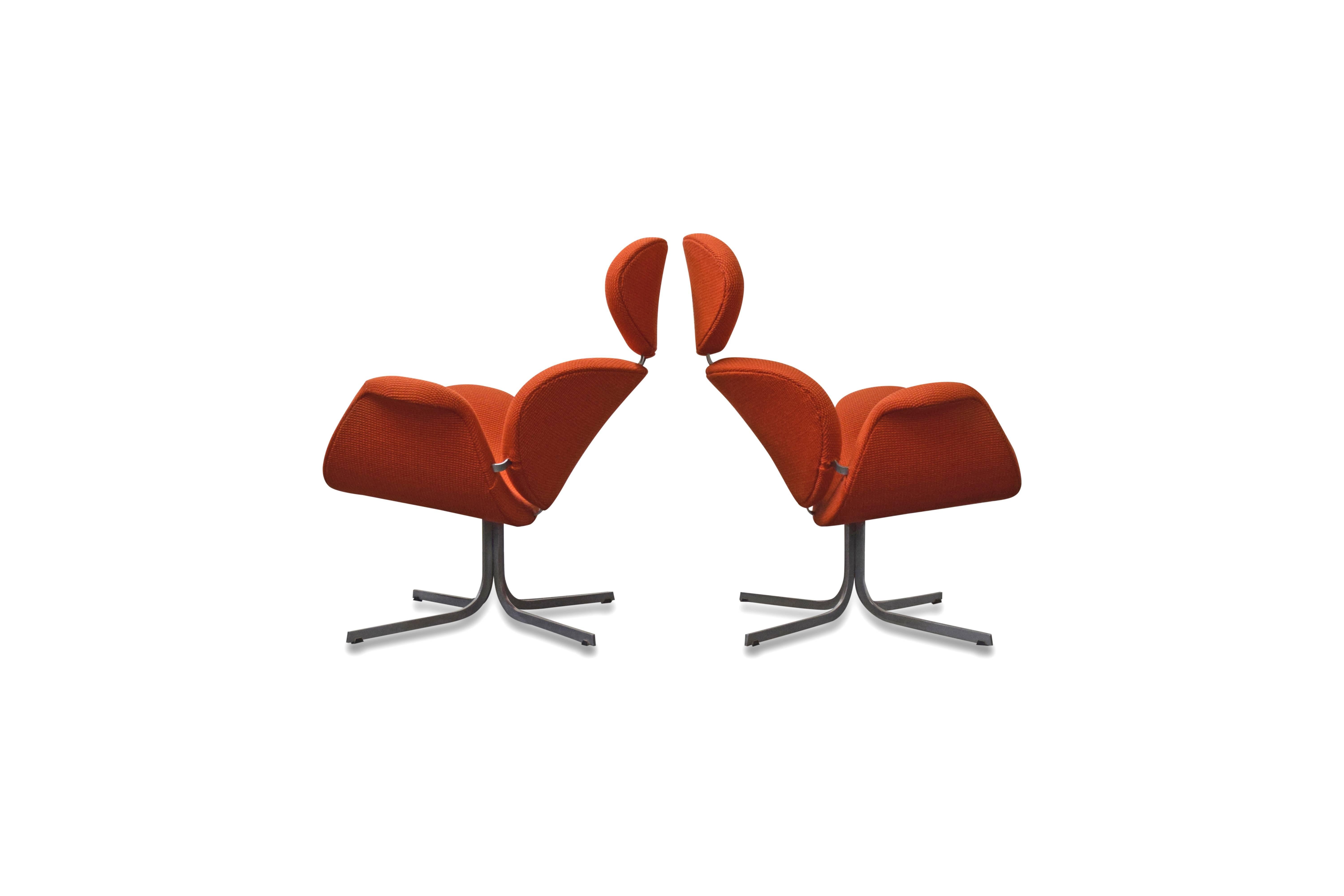 Paar Pierre Paulin „Big Tulip“ für Artifort Lounge Chairs, Erstausgabe (Moderne der Mitte des Jahrhunderts) im Angebot