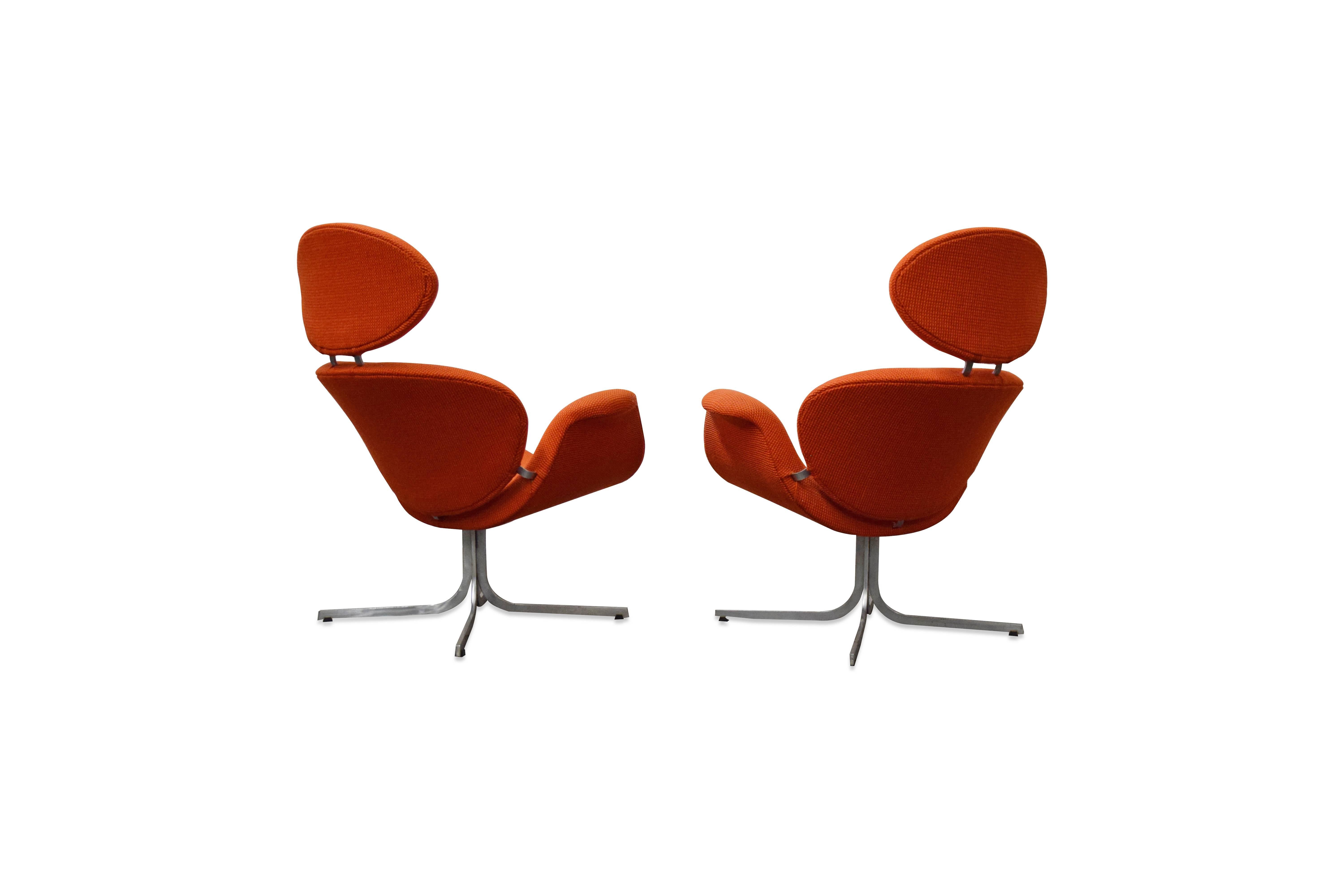 Paar Pierre Paulin „Big Tulip“ für Artifort Lounge Chairs, Erstausgabe im Zustand „Gut“ im Angebot in Middlesex, NJ