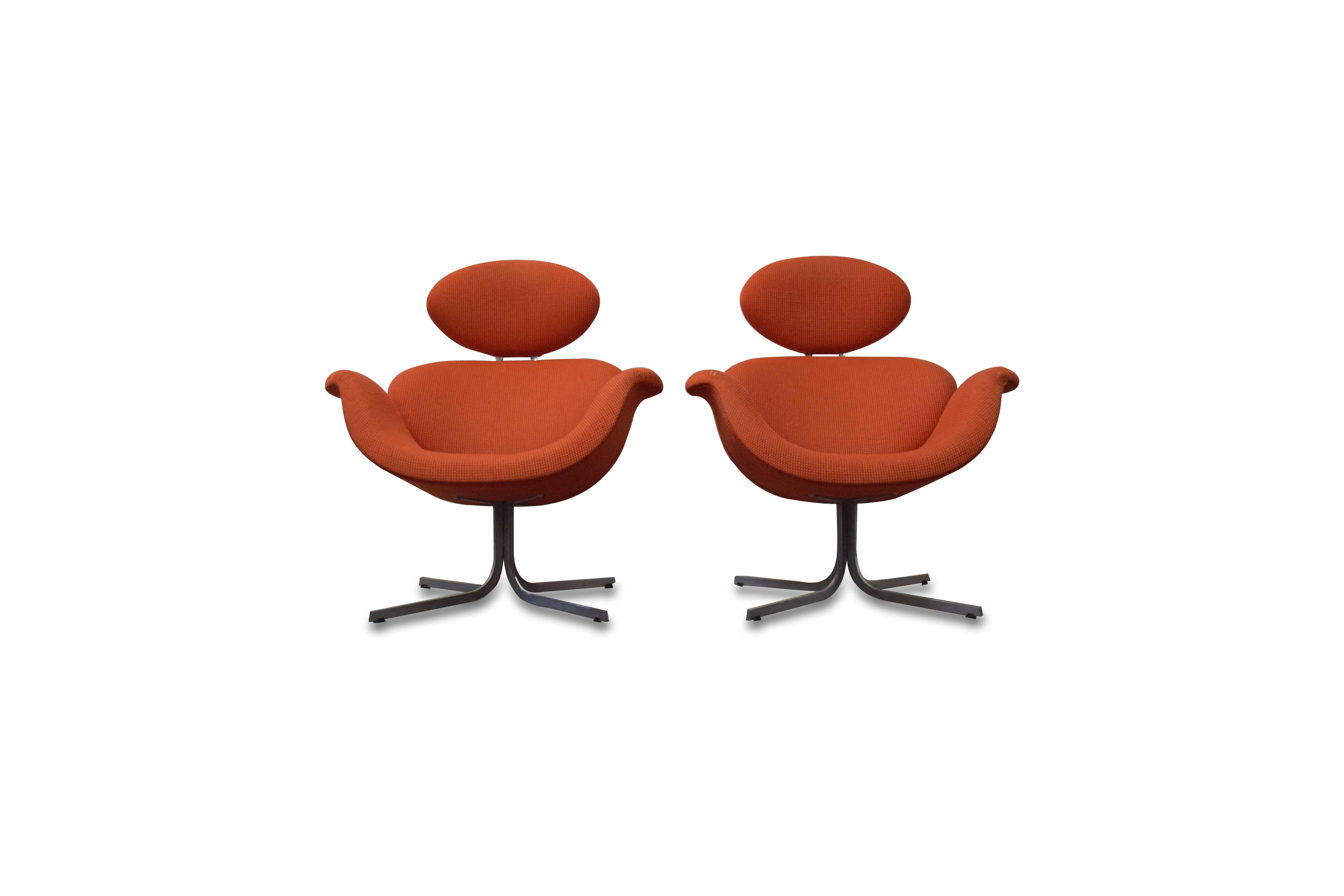 Paar Pierre Paulin „Big Tulip“ für Artifort Lounge Chairs, Erstausgabe im Angebot 2