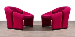 Pair of Pierre Paulin "M" Lounge Chairs Model F580 for Artifort 1st Edition