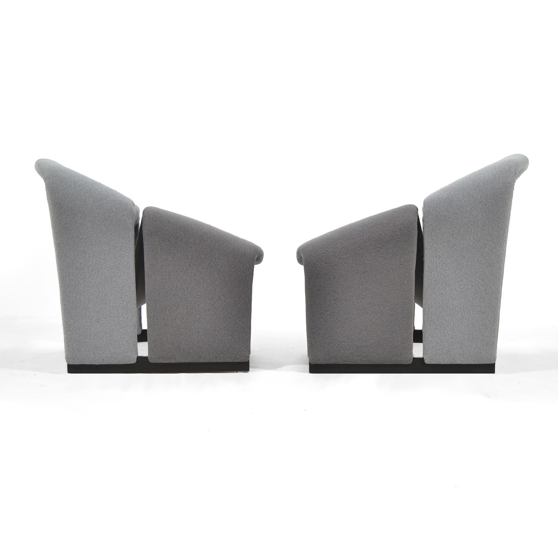 Dutch Pair of Pierre Paulin Model F580 Lounge Chairs by Artifort