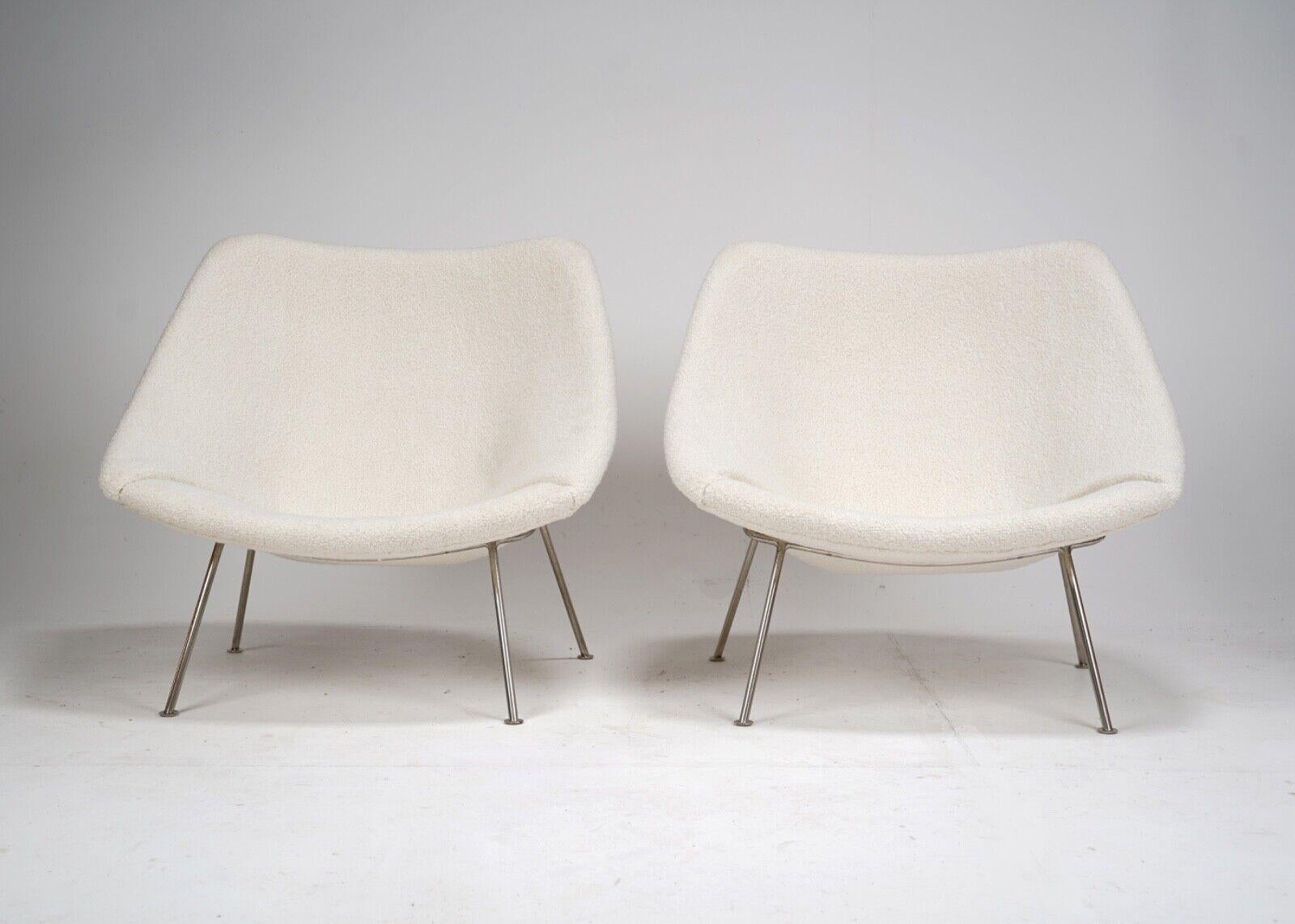 Pair of Pierre Paulin Oyster Chairs For Artifort For Sale 3