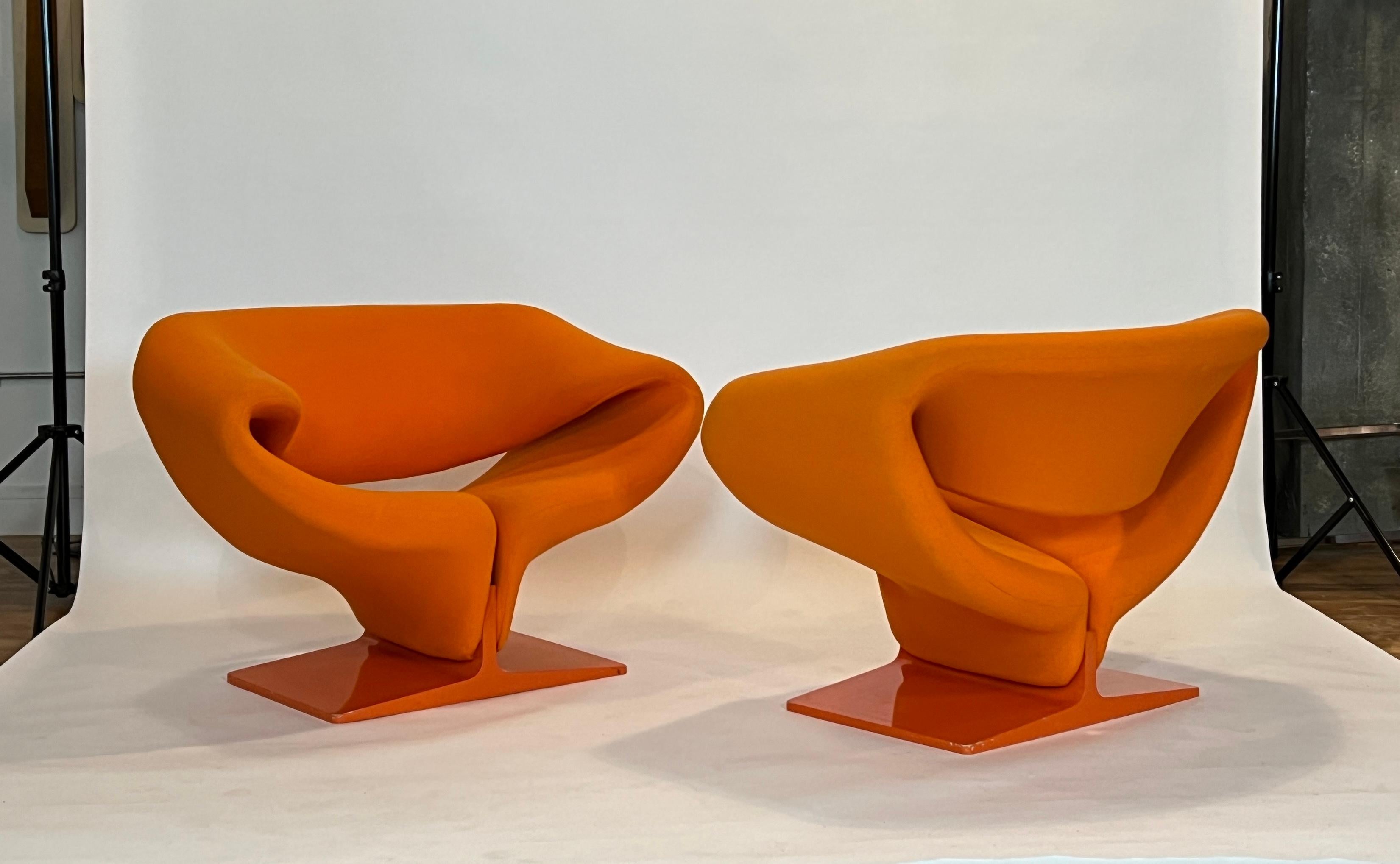 Mid-Century Modern Paire de chaises ruban Pierre Paulin par Artifort