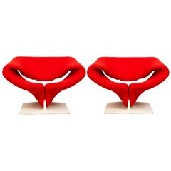 Pair of Pierre Paulin Ribbon Chairs for Artifort, Netherlands, circa 1968