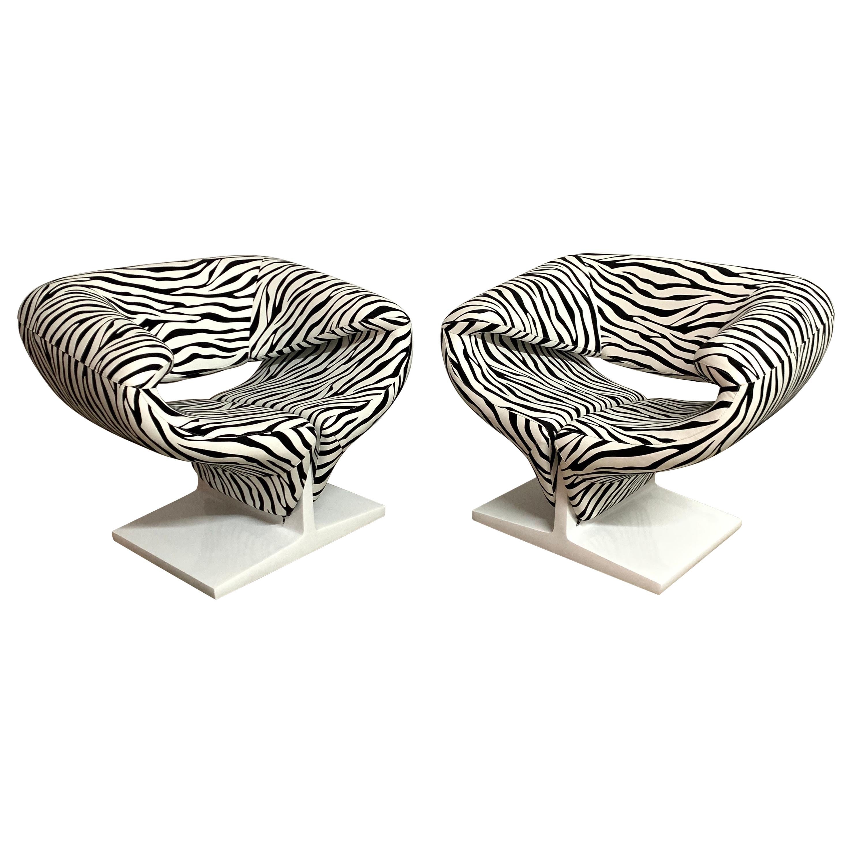 Pair of Pierre Paulin "Ribbon" Chairs, Model F582 for Artifort, Netherlands 1966