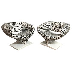 Pair of Pierre Paulin "Ribbon" Chairs, Model F582 for Artifort, Netherlands 1966 Pair of Pierre Paulin "Ribbon" Chairs, Model F582 for Artifort, Netherlands 1966