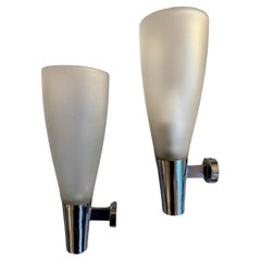 Paar Pietro Chiesa Modell 1537 Wandleuchten für Fontana Arte