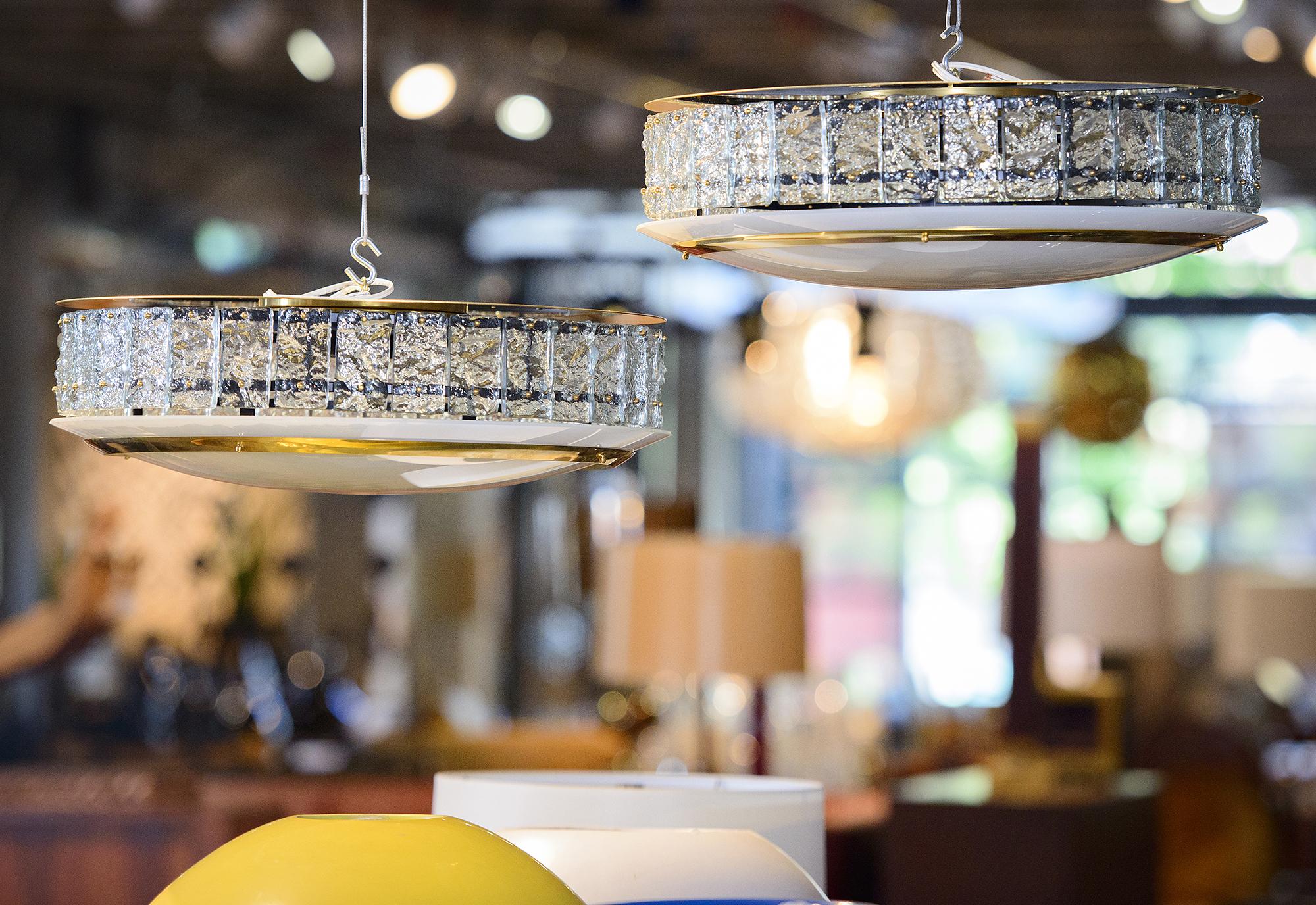 Contemporary Pair of Pietro Chiesa Style Chandeliers