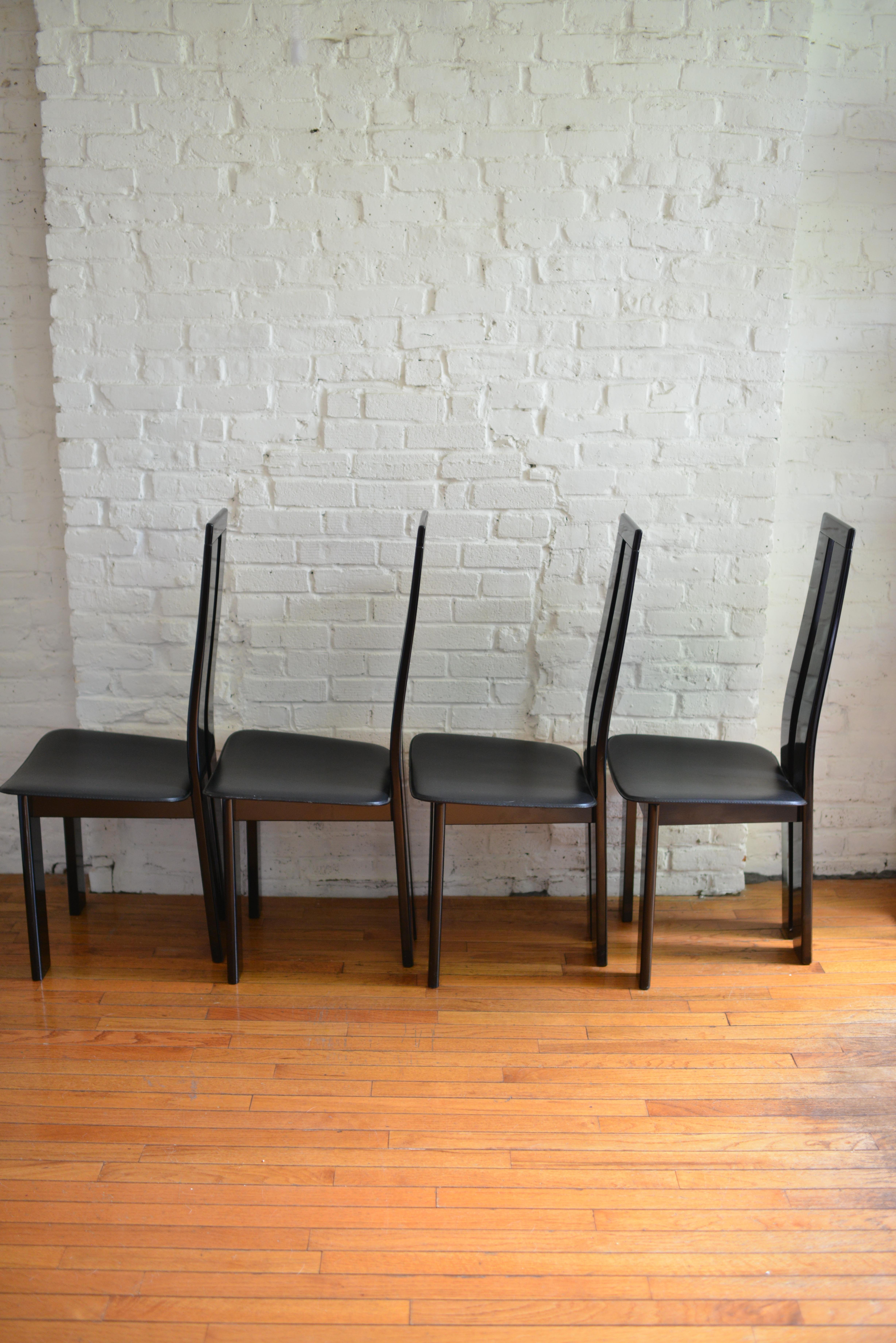 Italian Pair of Pietro Costantini Post Modern Dining Chairs, Made in Italy, 1970s
