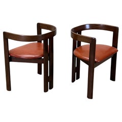 Pair of “Pigreco” Dining Chairs by Tobia Scarpa for Gavina
